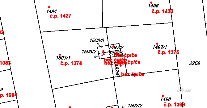 Praha 49186035 na parcele st. 1503/2 v KÚ Holešovice, Katastrální mapa
