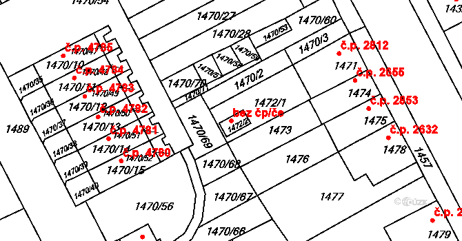 Chomutov 45040036 na parcele st. 1472/2 v KÚ Chomutov II, Katastrální mapa