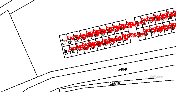 Hostomice 45086036 na parcele st. 406 v KÚ Hostomice nad Bílinou, Katastrální mapa