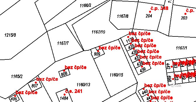 Nová Role 45827036 na parcele st. 809 v KÚ Nová Role, Katastrální mapa