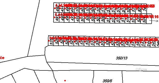 Černčice 46255036 na parcele st. 531 v KÚ Černčice u Loun, Katastrální mapa