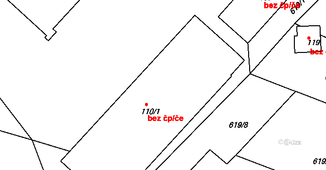 Chroustovice 49542036 na parcele st. 110/1 v KÚ Lhota u Chroustovic, Katastrální mapa