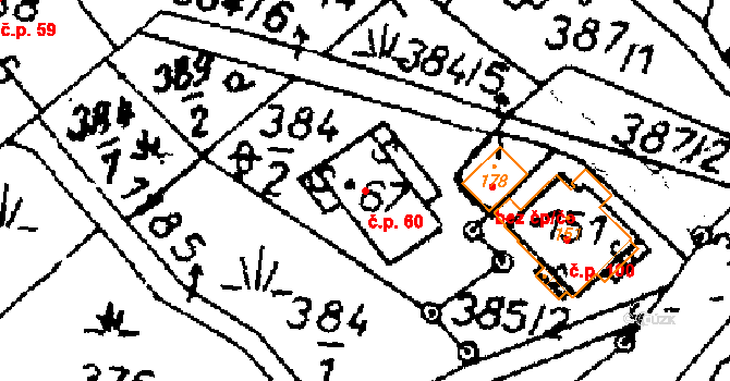 Heřmanice 60, Králíky na parcele st. 67 v KÚ Heřmanice u Králík, Katastrální mapa