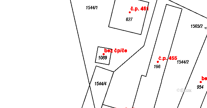Chýnov 80356036 na parcele st. 1089 v KÚ Chýnov u Tábora, Katastrální mapa
