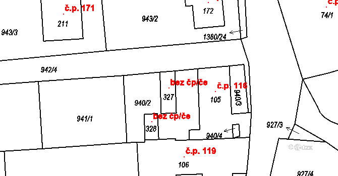 Vitějovice 96563036 na parcele st. 327 v KÚ Vitějovice, Katastrální mapa