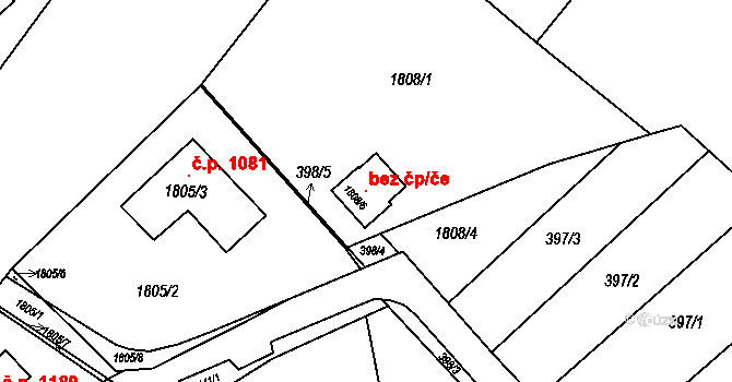 Orlová 105480037 na parcele st. 1808/6 v KÚ Poruba u Orlové, Katastrální mapa