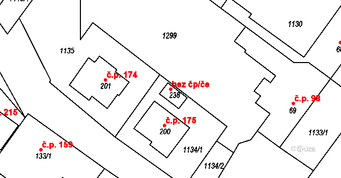 Litohoř 147954037 na parcele st. 238 v KÚ Litohoř, Katastrální mapa