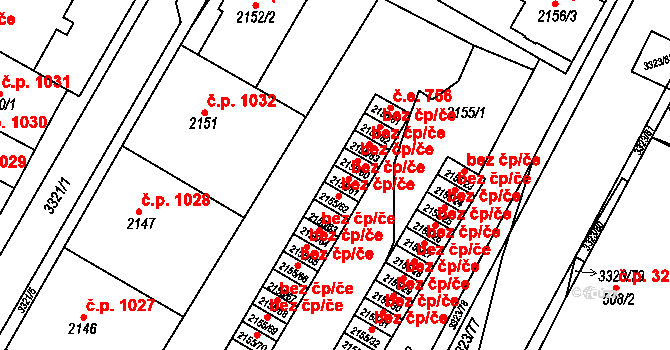 Mikulov 40645037 na parcele st. 2155/61 v KÚ Mikulov na Moravě, Katastrální mapa