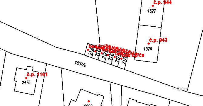 Vrchlabí 41044037 na parcele st. 2122 v KÚ Vrchlabí, Katastrální mapa