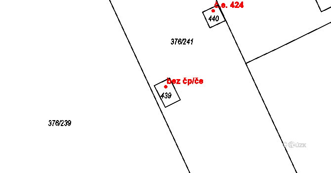 Štěchovice 45737037 na parcele st. 439 v KÚ Masečín, Katastrální mapa