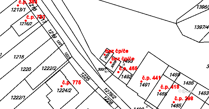 Brno 48578037 na parcele st. 300/5 v KÚ Bosonohy, Katastrální mapa