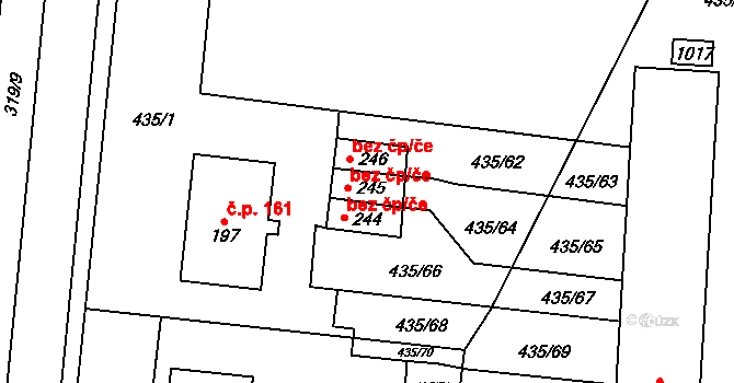 Petrovice 49255037 na parcele st. 245 v KÚ Petrovice u Blanska, Katastrální mapa