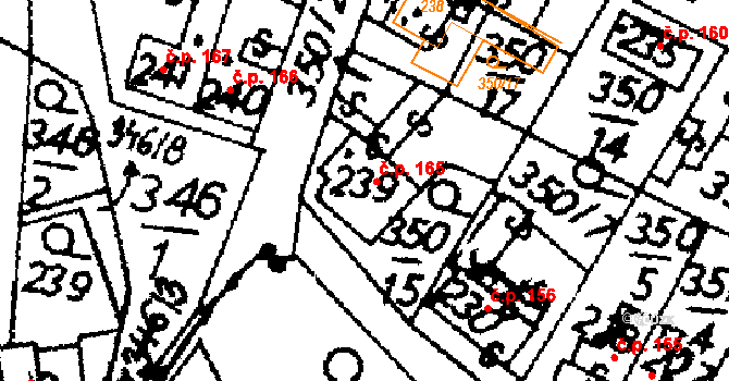 Potštejn 165 na parcele st. 239 v KÚ Potštejn, Katastrální mapa
