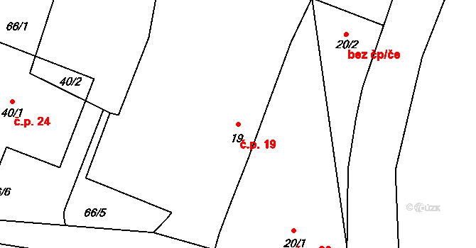 Sedlíkovice 19, Dolní Bukovsko na parcele st. 19 v KÚ Sedlíkovice u Dolního Bukovska, Katastrální mapa