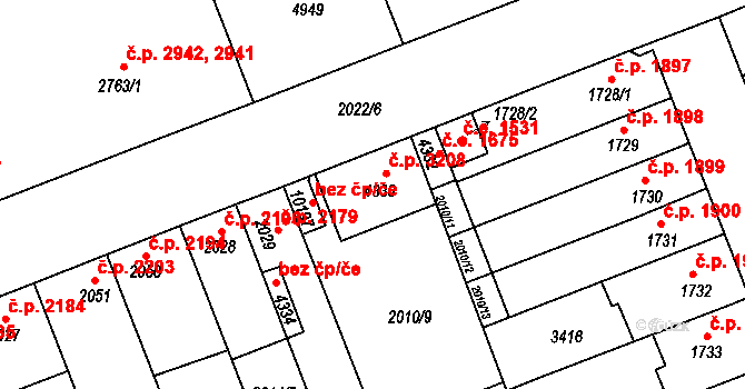Hodonín 3208 na parcele st. 4333 v KÚ Hodonín, Katastrální mapa