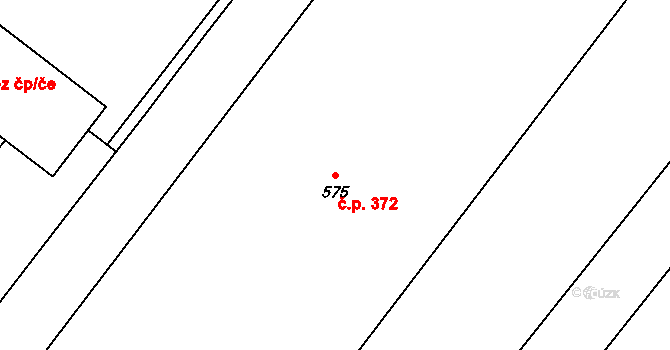 Držovice 372 na parcele st. 575 v KÚ Držovice na Moravě, Katastrální mapa