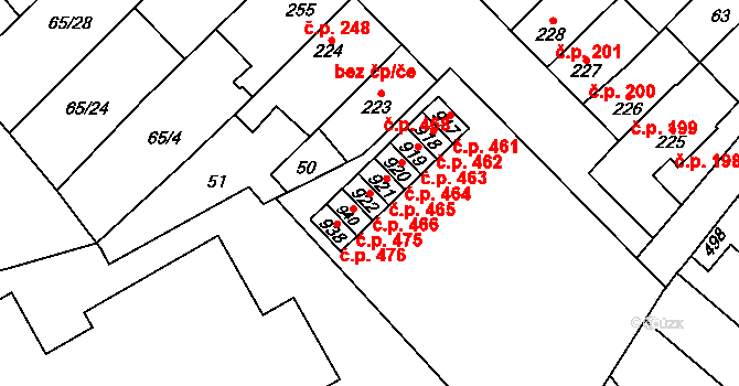 Přerov II-Předmostí 466, Přerov na parcele st. 922 v KÚ Předmostí, Katastrální mapa