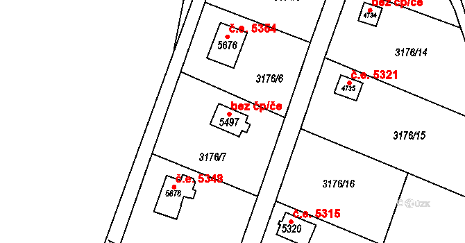 Dvůr Králové nad Labem 5327 na parcele st. 5497 v KÚ Dvůr Králové nad Labem, Katastrální mapa