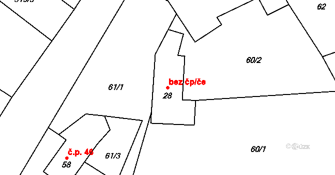 Heřmanov 38363038 na parcele st. 28 v KÚ Heřmanov u Křižanova, Katastrální mapa