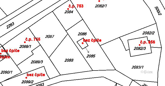 Krnov 39526038 na parcele st. 2085 v KÚ Opavské Předměstí, Katastrální mapa