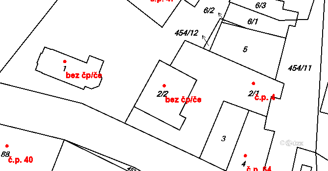 Kubšice 41915038 na parcele st. 2/2 v KÚ Kubšice, Katastrální mapa