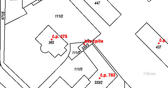 Jablonné nad Orlicí 42366038 na parcele st. 333/3 v KÚ Jablonné nad Orlicí, Katastrální mapa