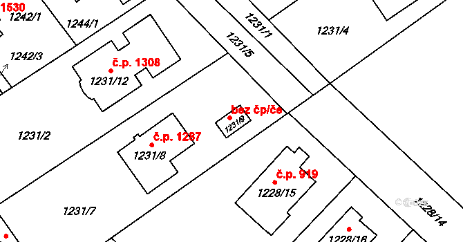 Praha 48390038 na parcele st. 1231/9 v KÚ Uhříněves, Katastrální mapa