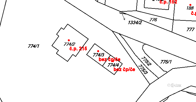 Citonice 48957038 na parcele st. 774/3 v KÚ Citonice, Katastrální mapa