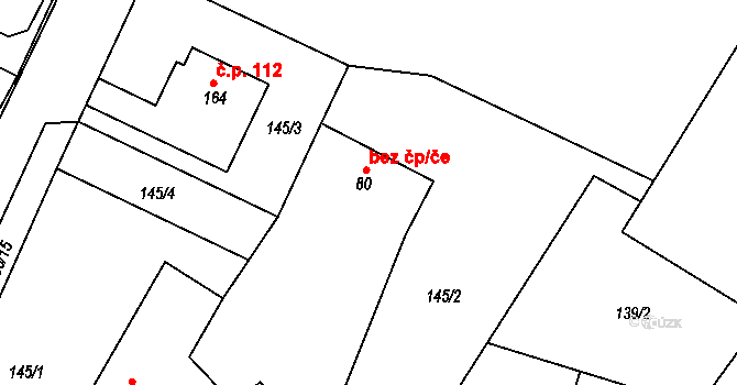Postřelmůvek 49003038 na parcele st. 80 v KÚ Postřelmůvek, Katastrální mapa