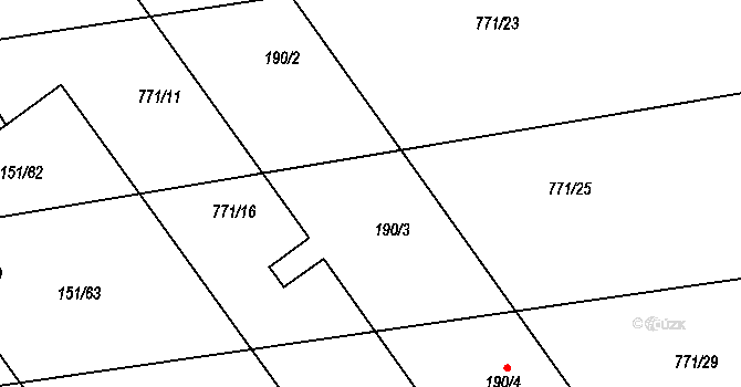 Horka I 50159038 na parcele st. 190/1 v KÚ Horka u Žehušic, Katastrální mapa