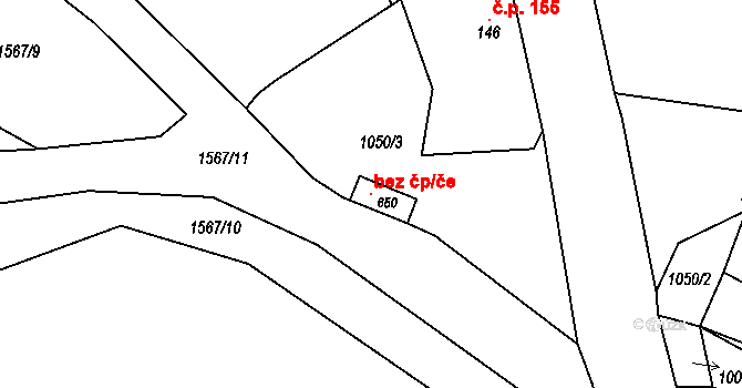 Ledce 98385038 na parcele st. 650 v KÚ Ledce u Plzně, Katastrální mapa