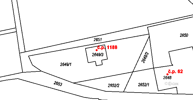 Návsí 1188, Katastrální mapa