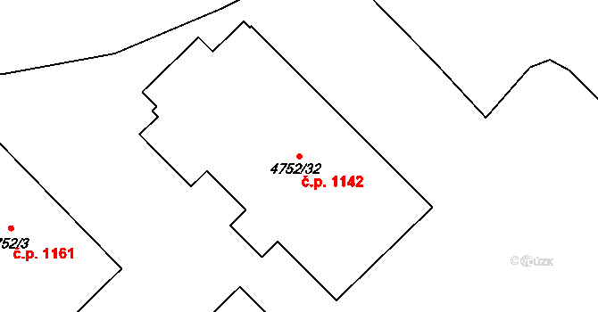 Dětmarovice 1142 na parcele st. 4752/32 v KÚ Dětmarovice, Katastrální mapa