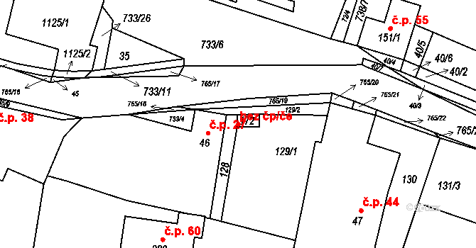 Orlické Podhůří 39436039 na parcele st. 172 v KÚ Rviště, Katastrální mapa