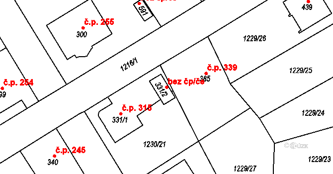 Brandýs nad Orlicí 43775039 na parcele st. 331/2 v KÚ Brandýs nad Orlicí, Katastrální mapa