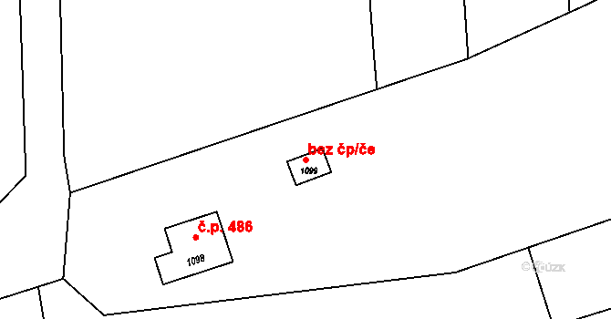 Hranice 44614039 na parcele st. 1099 v KÚ Drahotuše, Katastrální mapa