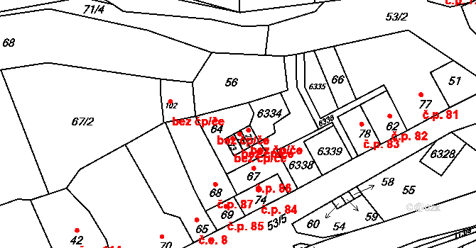 Brumov-Bylnice 44782039 na parcele st. 72 v KÚ Svatý Štěpán, Katastrální mapa