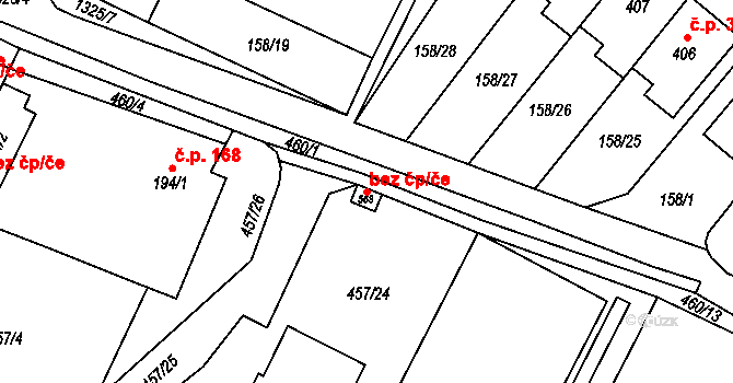 Želiv 45279039 na parcele st. 563 v KÚ Želiv, Katastrální mapa