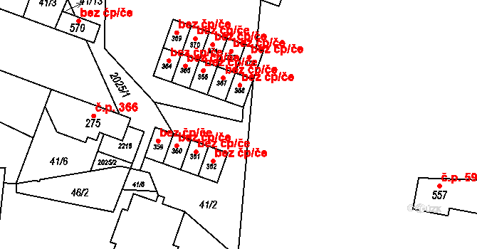 Kelč 45650039 na parcele st. 368 v KÚ Kelč-Nové Město, Katastrální mapa