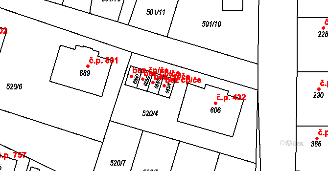 Horní Bříza 48925039 na parcele st. 655/4 v KÚ Horní Bříza, Katastrální mapa