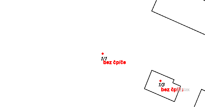 Neratovice 49932039 na parcele st. 1/1 v KÚ Byškovice, Katastrální mapa
