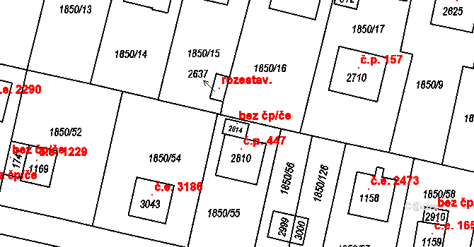 Plzeň 120987040 na parcele st. 2814 v KÚ Valcha, Katastrální mapa