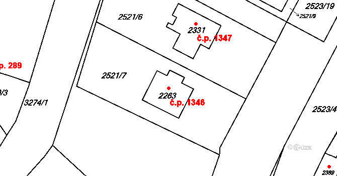 Stříbro 1346 na parcele st. 2263 v KÚ Stříbro, Katastrální mapa