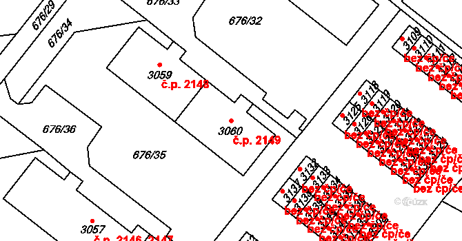 Dvůr Králové nad Labem 2149 na parcele st. 3060 v KÚ Dvůr Králové nad Labem, Katastrální mapa