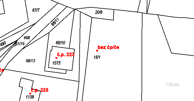 Štěchovice 39612040 na parcele st. 18/1 v KÚ Masečín, Katastrální mapa