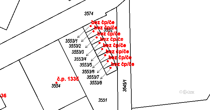 Frýdek-Místek 40311040 na parcele st. 3553/6 v KÚ Frýdek, Katastrální mapa