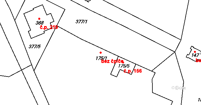 Lnáře 40745040 na parcele st. 175/1 v KÚ Lnáře, Katastrální mapa