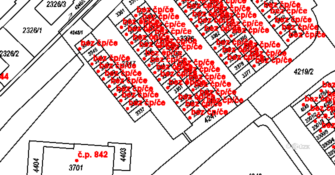 Brno 45559040 na parcele st. 3352 v KÚ Komín, Katastrální mapa