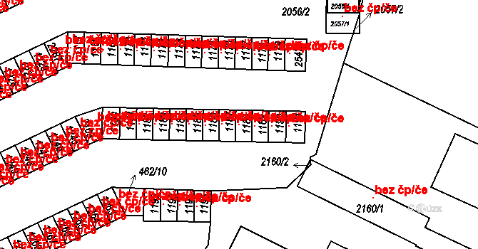 Milevsko 46213040 na parcele st. 1188 v KÚ Milevsko, Katastrální mapa
