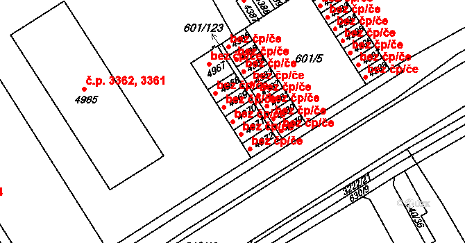 Kroměříž 48678040 na parcele st. 4970 v KÚ Kroměříž, Katastrální mapa